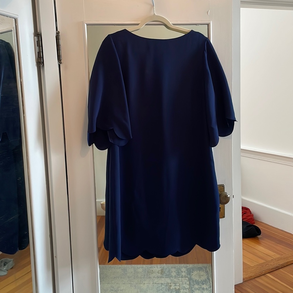 Sail to Sable Navy Shift with Scallop Details